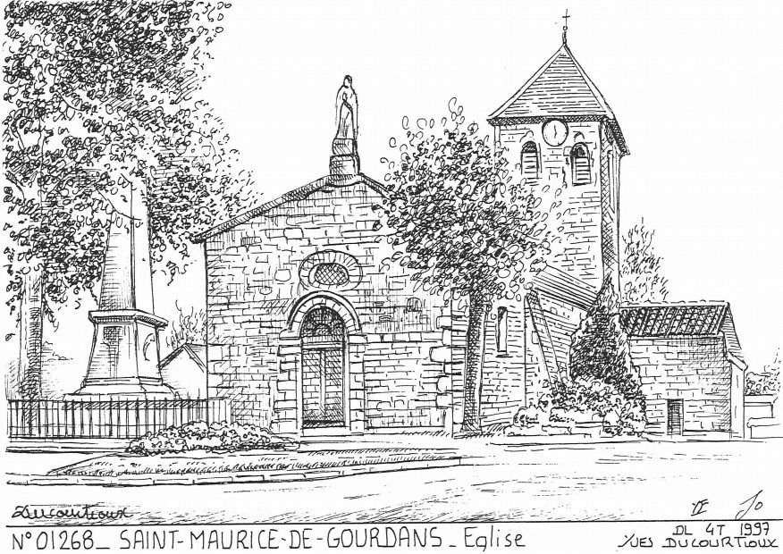 N 01268 - ST MAURICE DE GOURDANS - église